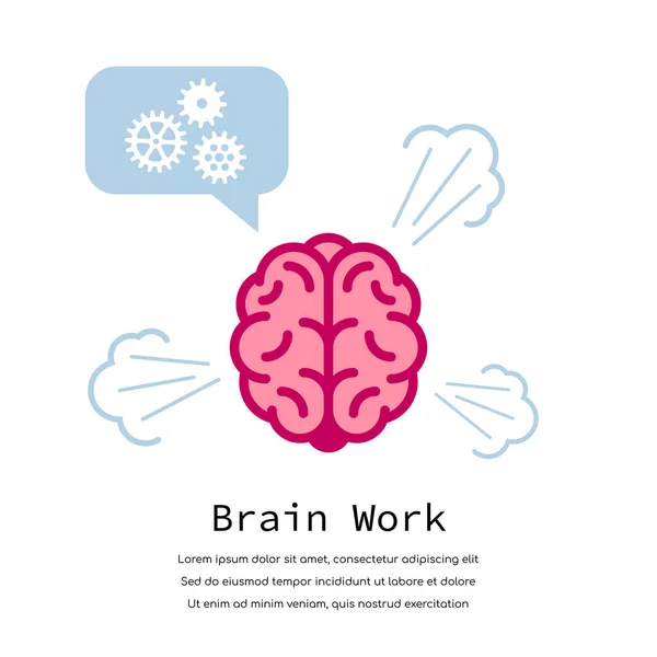 Hersenen werk concept — Stockvector