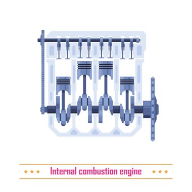 Internal combustion engine clipart