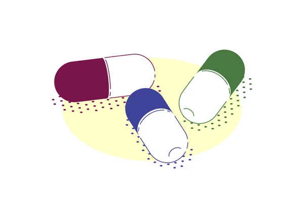 薬の薬だ ドラッグストアのコンセプトバナー 薬の概念 平面図 — ストックベクタ