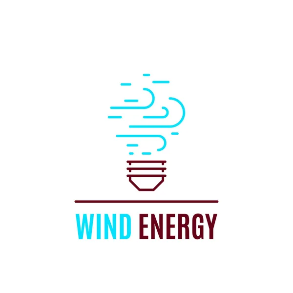 Plantilla Logotipo Concepto Energía Eólica Diseño Icono Energía Renovable Energía — Archivo Imágenes Vectoriales