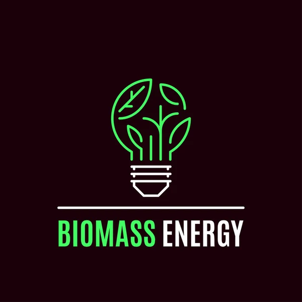 Biomass Energy Concept Logo Template Icon Design Renewable Energy Biomass — Stock Vector