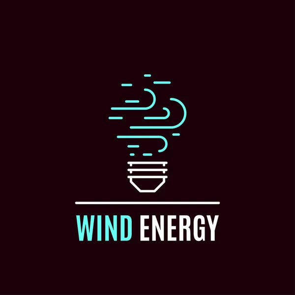 Wind Energy Concept Logo Template Icon Design Renewable Energy Wind — Stock Vector