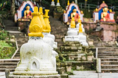Swayambhunath Tapınağı 'nda, üzerinde geleneksel 