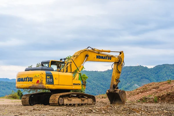 Nepal Pokhara Sedi Bagar May 2020 Crawler Excavator Construction Site — Stock Photo, Image