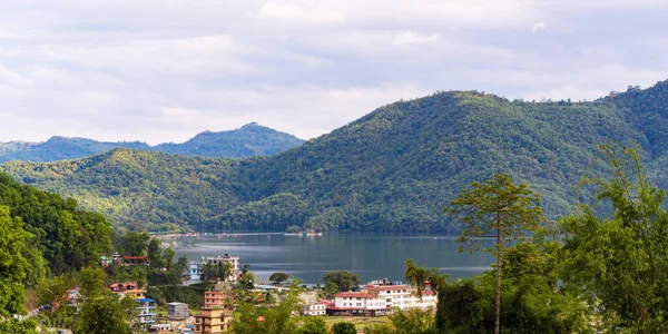 Gyönyörű Kilátás Nyílik Sedi Bagar Falu Közelében Pokhara Város Pheva — Stock Fotó