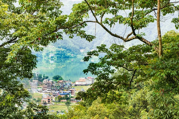 Gyönyörű Kilátás Nyílik Sedi Bagar Falu Közelében Pokhara Város Pheva — Stock Fotó