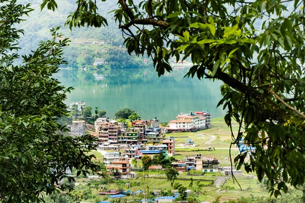 Gyönyörű Kilátás Nyílik Sedi Bagar Falu Közelében Pokhara Város Pheva — Stock Fotó