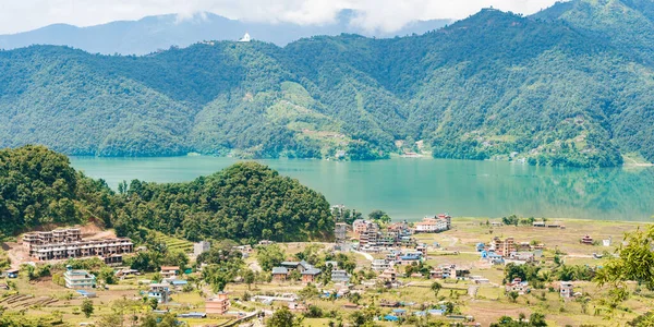 ポカラ市とネパールのフェヴァ湖に近いセディ バガー村の美しい景観 ネパールのコンセプトで旅行 ストックフォト — ストック写真