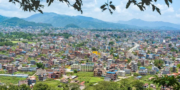 Панорамний Пейзаж Міста Покхара Непал Подорож Непалу Stock Photo — стокове фото