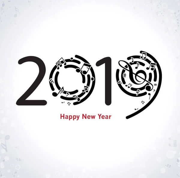 Müzikal mutlu yeni yıl arka plan notları 2019 ile