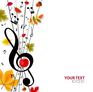Müzik arka plan müzik notaları ile. Vektör gökkuşağı renkli