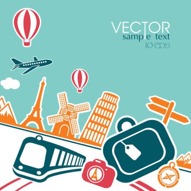 Seyahat ve Turizm arka plan ve Infographic