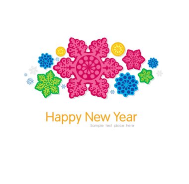 Kar taneleriyle kışın mavi arka plan