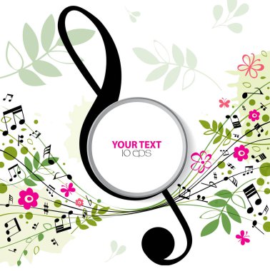 Müzik. Bahar parlak müzikal arka plan