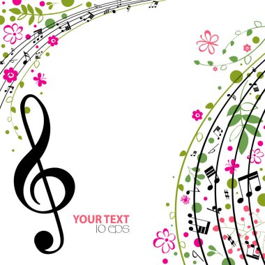 Müzik. Bahar parlak müzikal arka plan