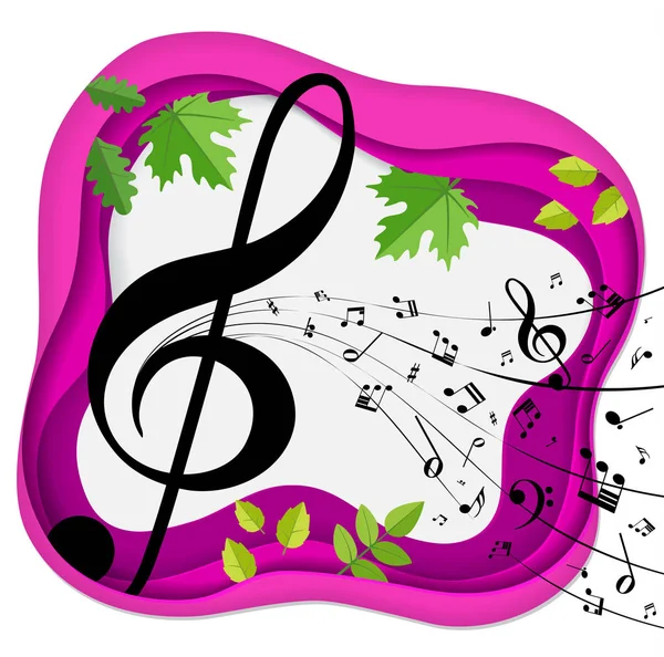 Musica Paper Spring Musica Sottofondo — Vettoriale Stock