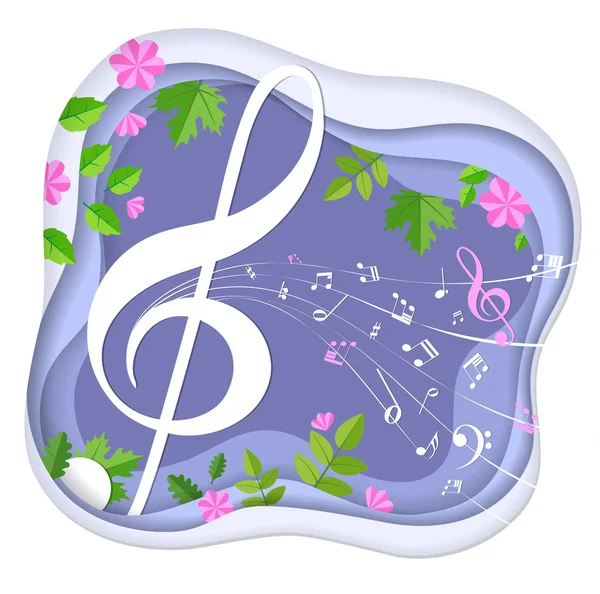 Musica Paper Spring Musica Sottofondo — Vettoriale Stock
