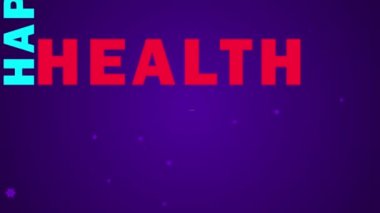 Yeni Yıl 2020 animasyonlu kelime selamlar bulut metin tasarımı animasyon. Kinetik tipografi.