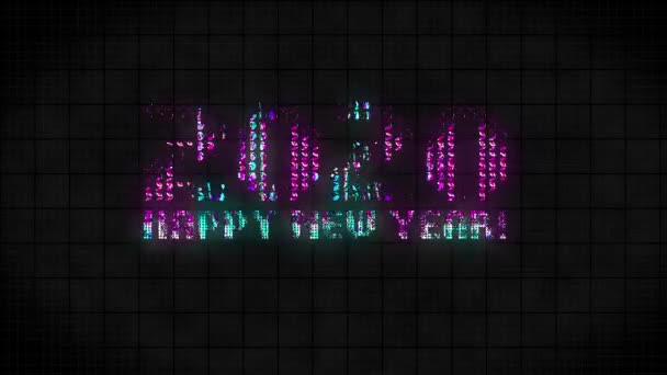 Hud Screen Cool Glitch 2020 Text Animation Background Logo Seamless — Stock Video