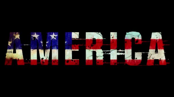 Desain Animasi Tipografi Amerika — Stok Video