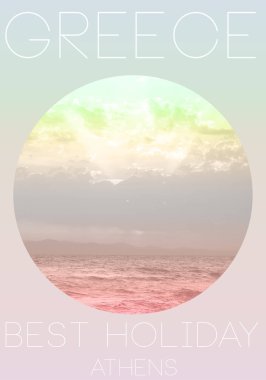 Yunanistan tipografi T gömlek grafik moda tasarım poster
