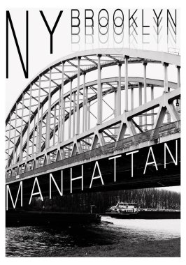 New York illüstrasyon fotoğraf baskı tipografi, tee gömlek grafik