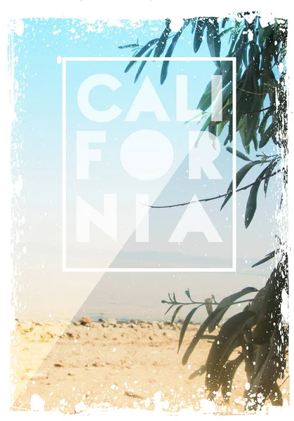 加州海报平面三通设计 — 图库照片