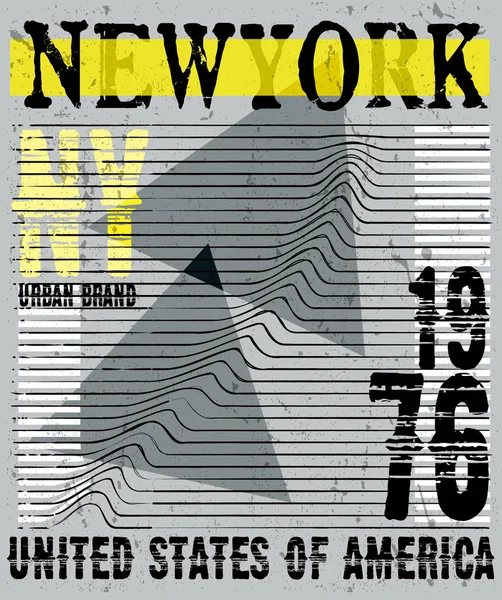 New York New York Illustrazione Vettoriale Stock Shirt Design Design — Vettoriale Stock