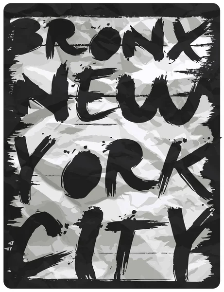 New York Vektorové Ilustrace Tričko Design Tištěná Reklama — Stockový vektor