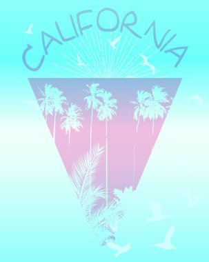 yaz plaj vektör arka planda retro tarzı