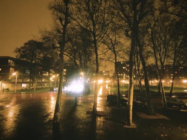 Gece Zaman Atlamalı Şehir — Stok video