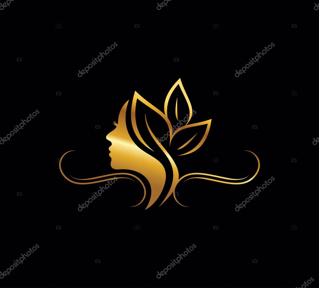 Golden Beauty Women Illustration Sign