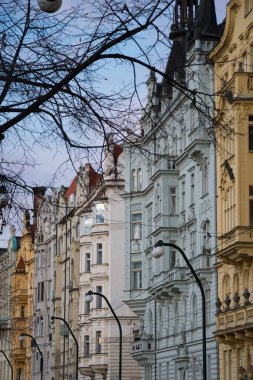 Bulutlu bir günde Prag 'ın karakteristik görünüşü