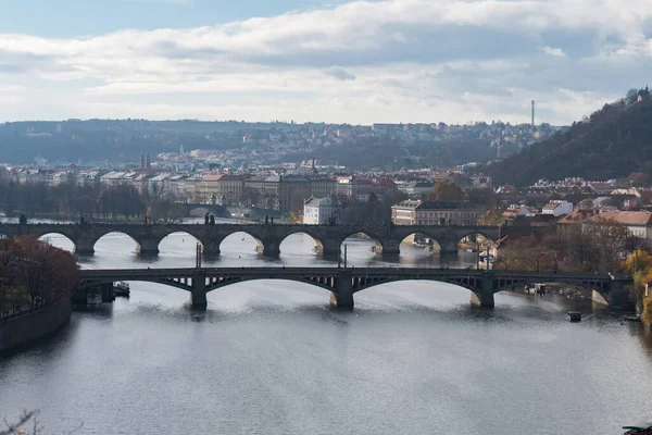 Ponte Carlo Praga Una Soleggiata Giornata Autunnale — Foto Stock
