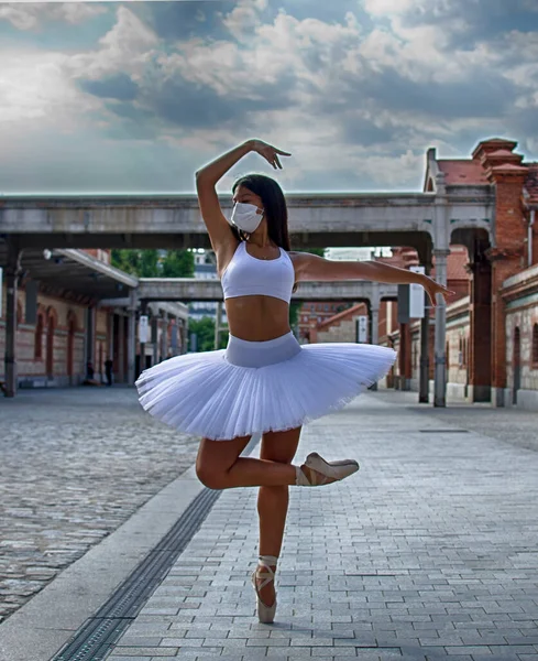 Ballerine Avec Tutu Dans Rue — Photo