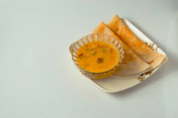 Dosa Especial Del Sur India Curry Para Desayuno Saludable Delicioso — Foto de Stock
