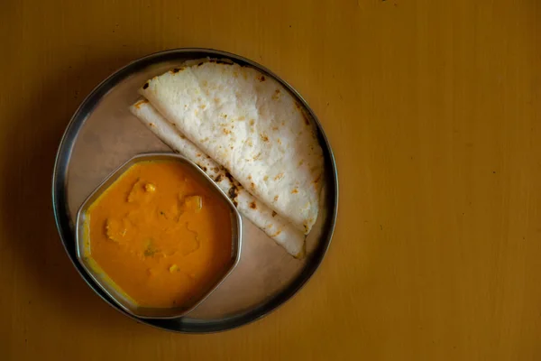 Roti Curry Saludables Caseros Para Desayuno Mañana — Foto de Stock