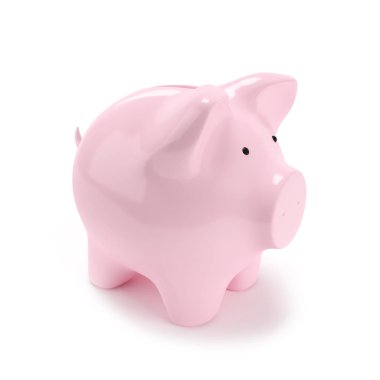 Pembe kumbara beyaz arka plan üzerinde izole. 3D çizim