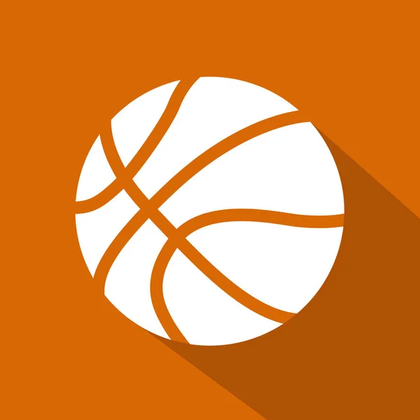 Ícone de basquete plana — Vetor de Stock