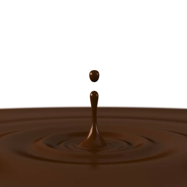 Una gota de chocolate —  Fotos de Stock