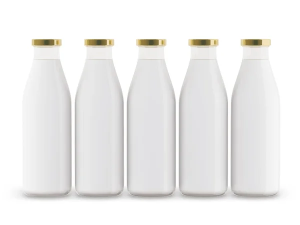 Süt şişeleri — Stok fotoğraf