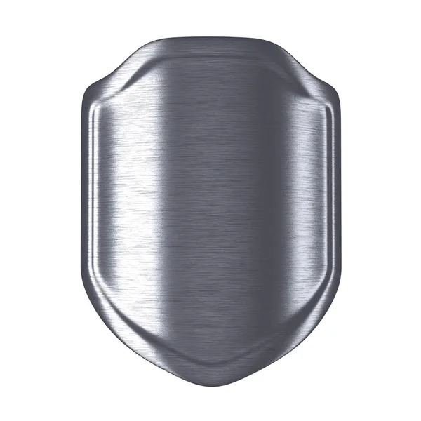 Metal Shield Isolated White Background Illustration — Stock Photo, Image