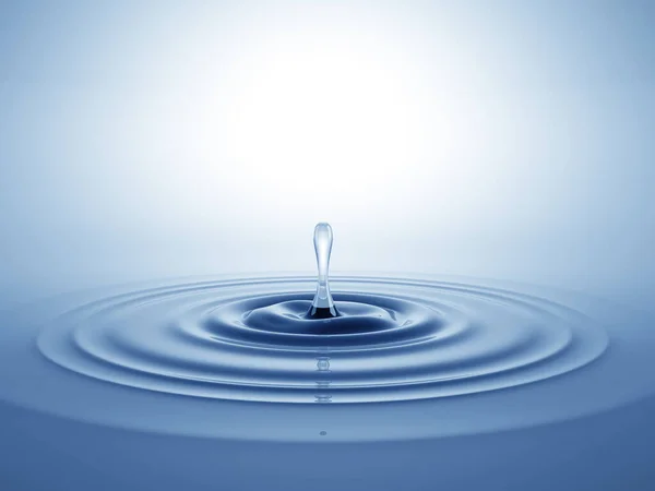 Water Drop Fell Water Surface Illustration — Stock Photo, Image