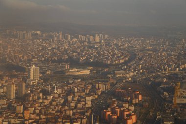 Uçak penceresinden İstanbul manzarası
