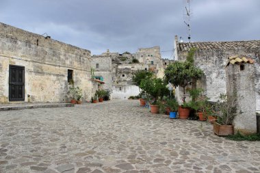 Antik şehir Matera (Sassi di Matera), Basilicata, Güney İtalya, Avrupa kültür başkenti 2019