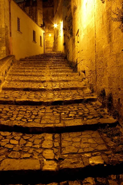 Antigua Ciudad Matera Sassi Matera Basilicata Sur Italia Capital Europea — Foto de Stock