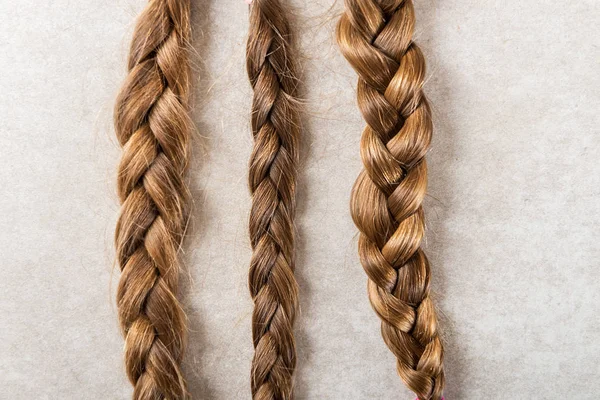 Cut Beautiful Long Hair Donation Kids Charity Which Makes Wigs — Stock Photo, Image