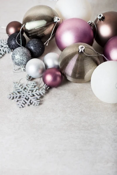 Noel Topları Xmas Ağacı Süsleme Için Hazırlık Olarak Pastel Renkler — Stok fotoğraf