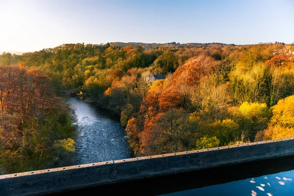 Aqueduc Pontcysyllte Est Aqueduc Navigable Qui Transporte Canal Llangollen Travers — Photo