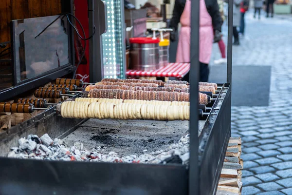 프라하 길거리 달콤한 Trdelnik 공화국 — 스톡 사진